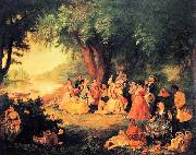 Lilly martin spencer The Artist and Her Family on a Fourth of July Picnic oil on canvas